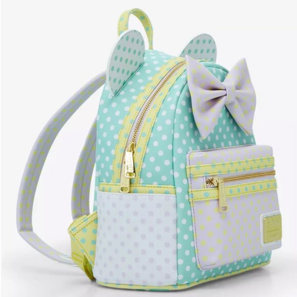 Loungefly Disney Minnie Mouse Pastel Polka Dot Mini Backpack and Wallet main image 5